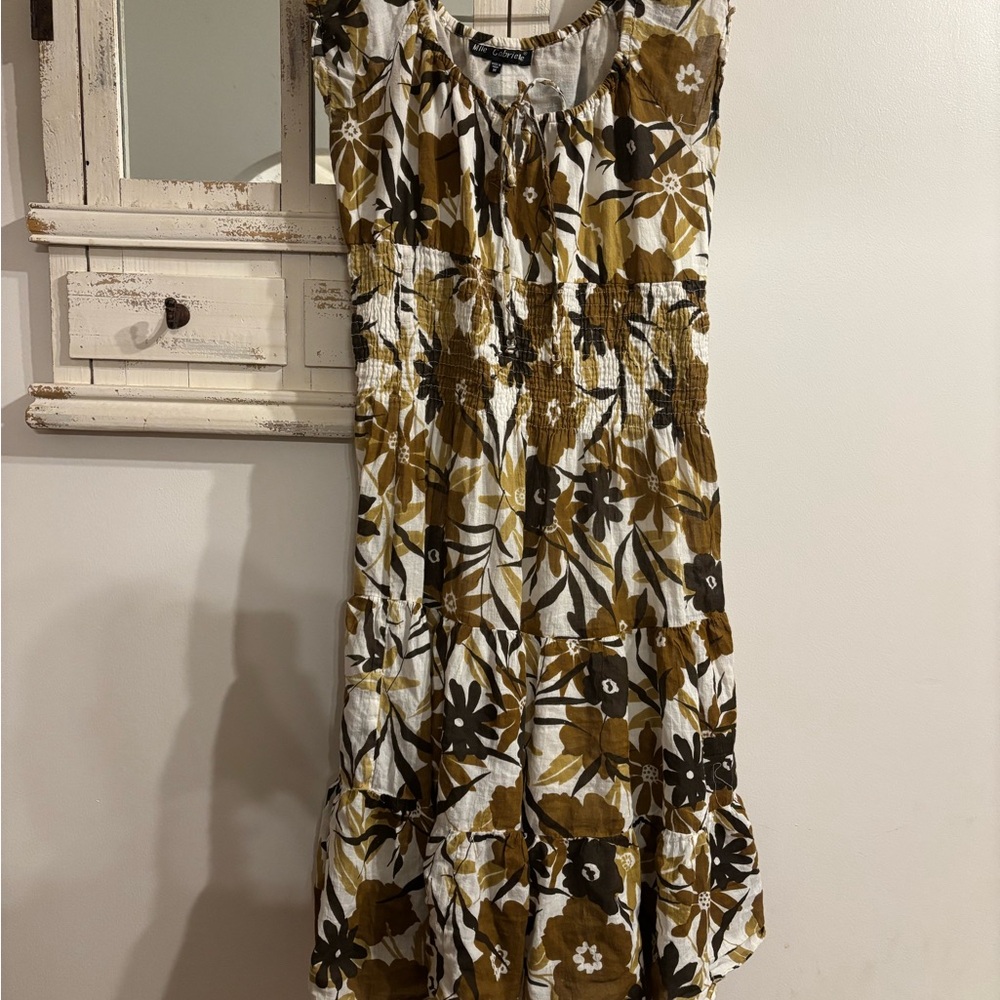 Mlle Gabrielle White and Cream Sleeveless Sundress